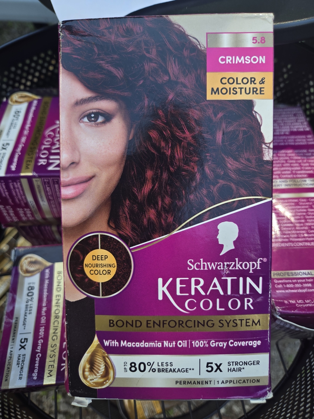 Keratin Color Hair Dye - Crimson (5.8)